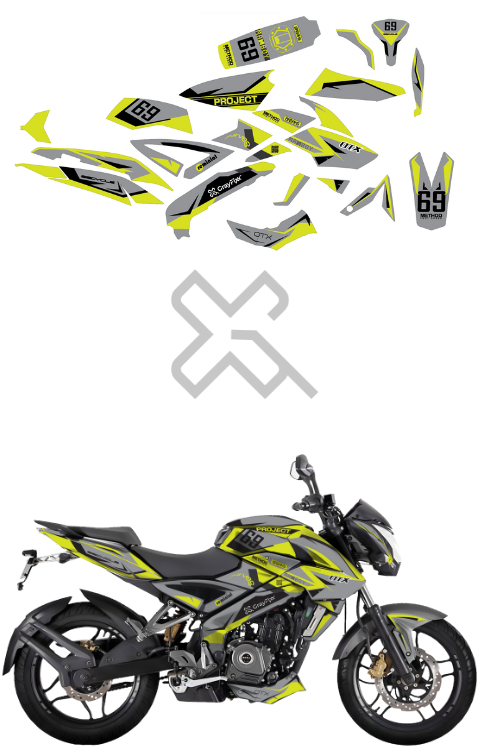 D2 C1 Edition Full Body Sticker Compatible with Pulsar NS 200